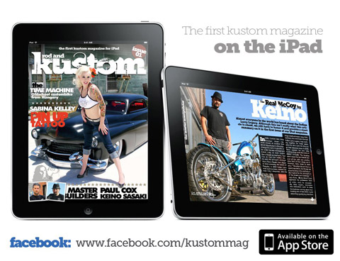 The main subjects of the magazine include the Custom Bike Hot Rod Pin Up 